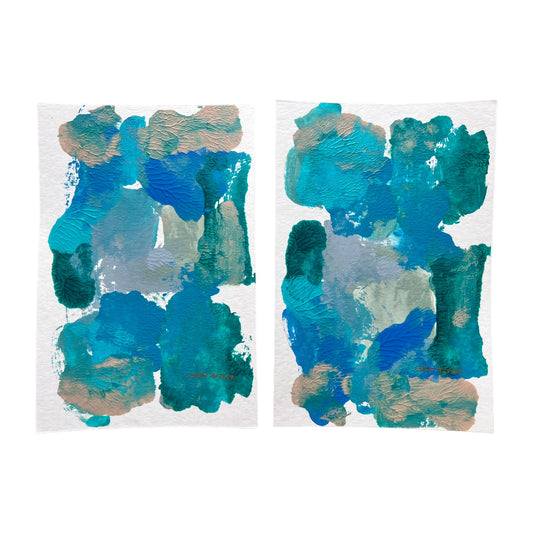 SALE Set of Two 5.5x8 Abstract