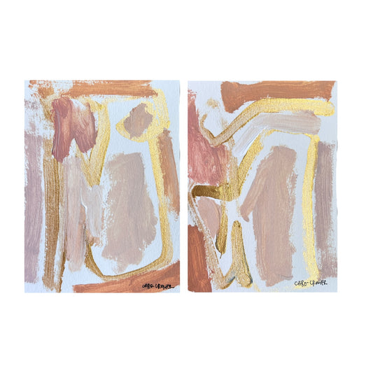 Set of Two 6x8 Abstract Paintings