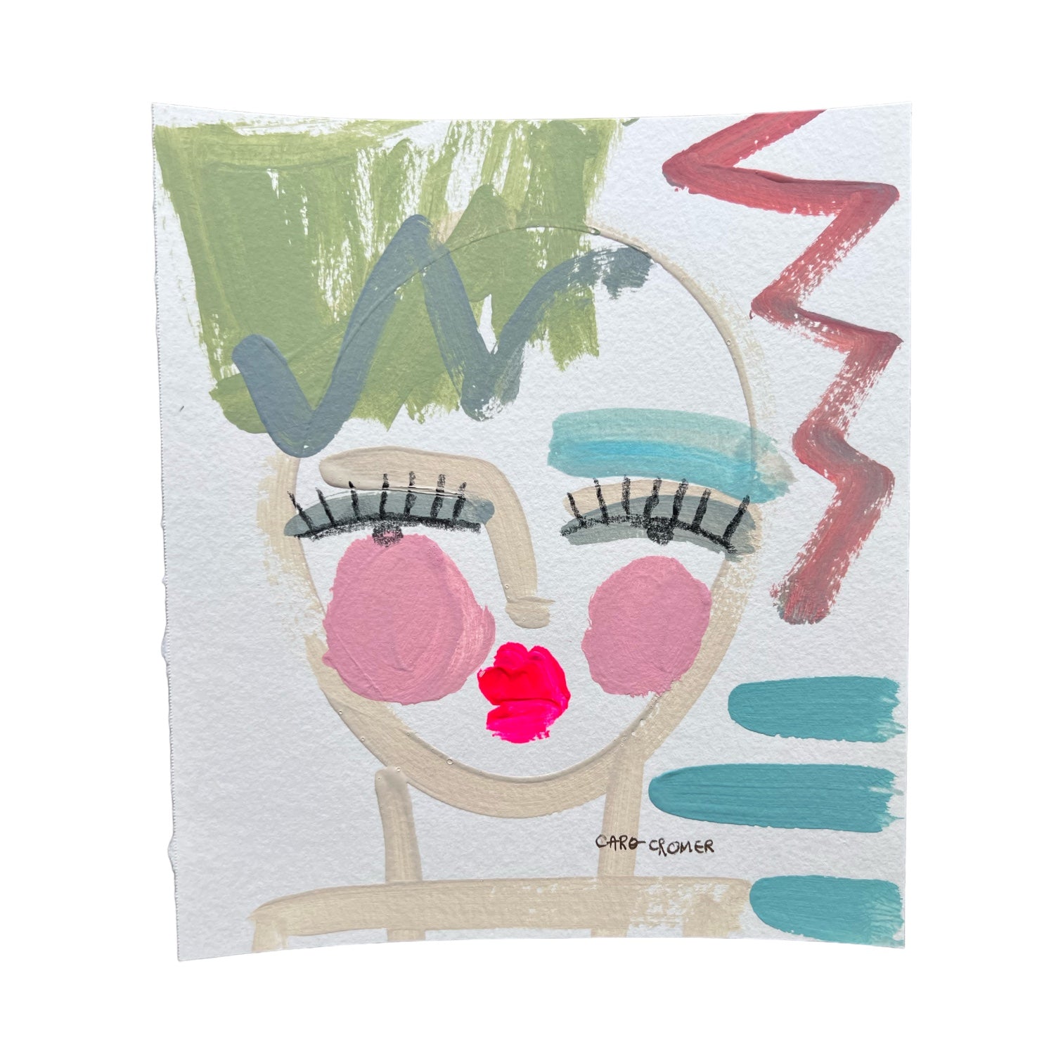 7x8 Face Caroline Cromer Art