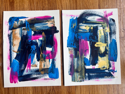 SALE 9x12 Abstract Set