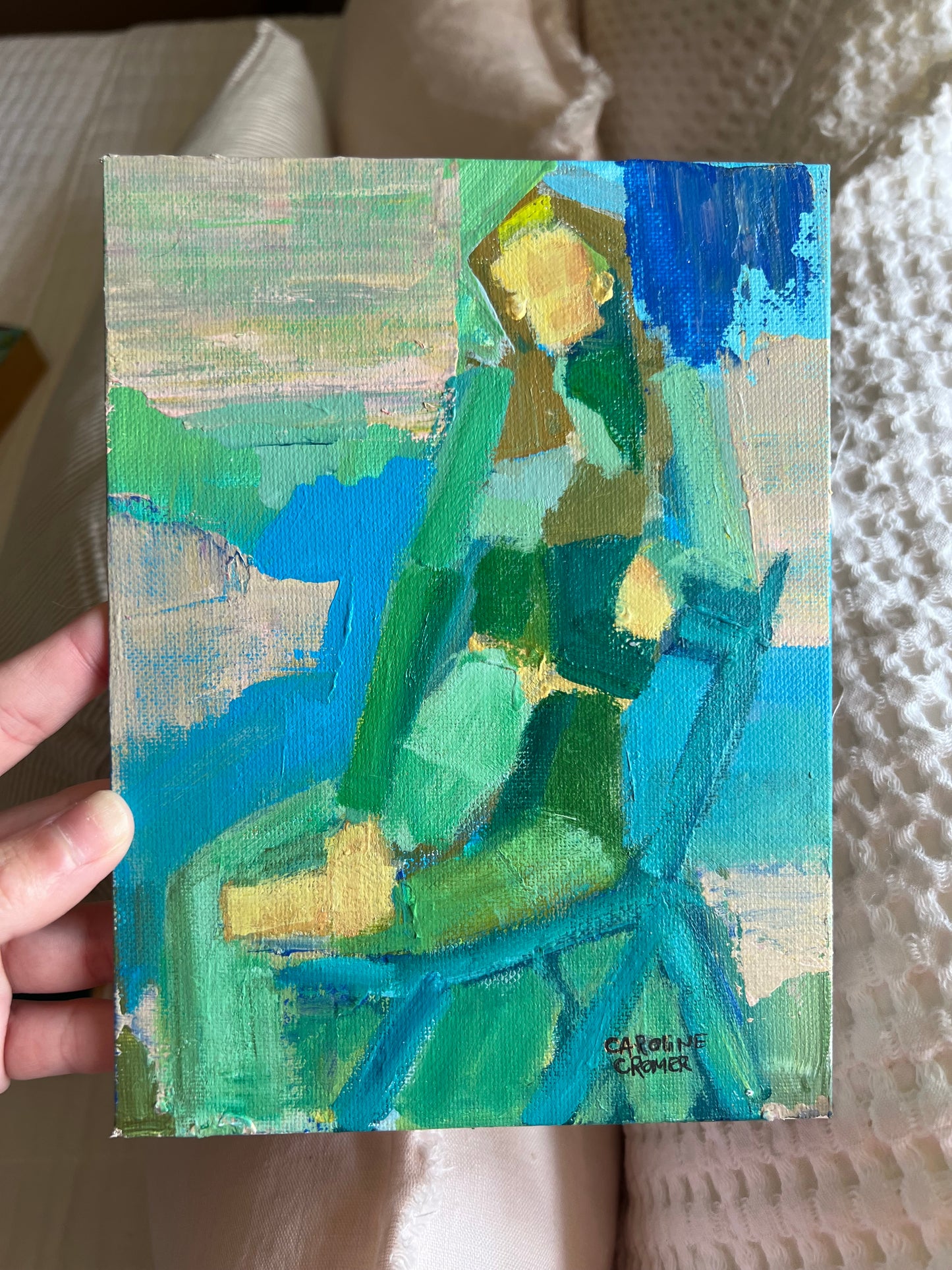 6x8 Figure on Canvas Panel