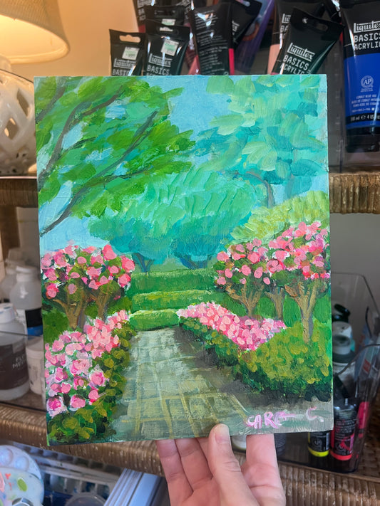 8x10 Garden Path Canvas Panel